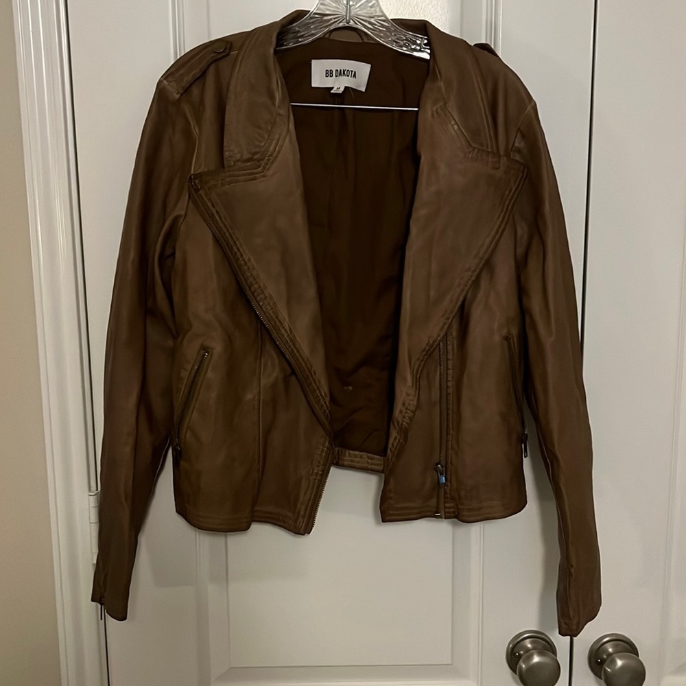 BB Dakota Brown Faux Leather Jacket